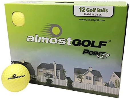 41lkAbJrutL._AC_.jpg AG AlmostGolf Balls - Limited Flight Practice Golf Balls (12 Pack) - Yellow - Image 1