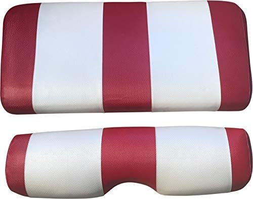 41m0YzEgSrL._AC_.jpg EZ GO TXT Golf Cart Red and White Self Installation Marine Vinyl Replacement Seat Cover All Model Years - Image 1