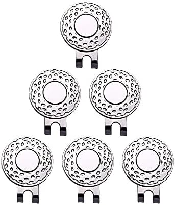 GHHJX Magnetic Golf Hat Clip Golf Ball Aiming Marker Professional Golf Training Aids Accessories,6 Pieces
