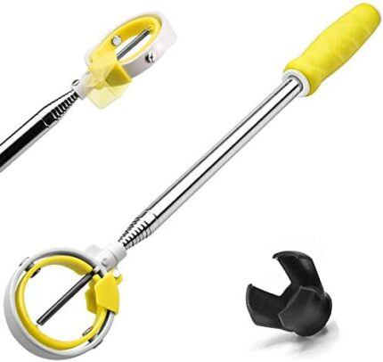 Golf Ball Retriever for Water Telescopic, Stainless Ball Retriever Tool Golf with Spring Release-Ready Head and Locking Clip, Golf Ball Pick Up Retriever Grabber, Golf Accessories Golf Gift for Men