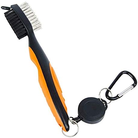 41nHtzlOu8L._AC_.jpg hauni Golf Club Brush Groove Cleaner with Retractable Zip-line and Aluminum Carabiner Cleaning Tools - Image 1