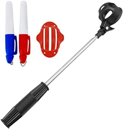 TOPC Golf Ball Retriever Extendable Golf Ball Retriever for Water Telescopic Golf Ball Picker for Hard to Reach Areas with Brush …