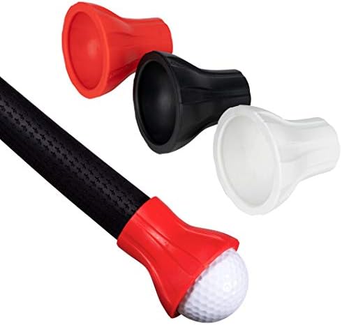 41plLwyjsL._AC_.jpg GoSports Golf Ball Pickup Tool - 3 Pack Putter Attachment Ball Retriever, Red, Black, White - Image 1