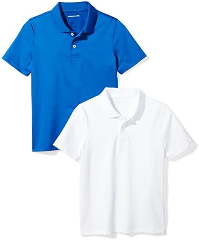 Amazon Essentials Boys' Active Performance Polo Shirts
