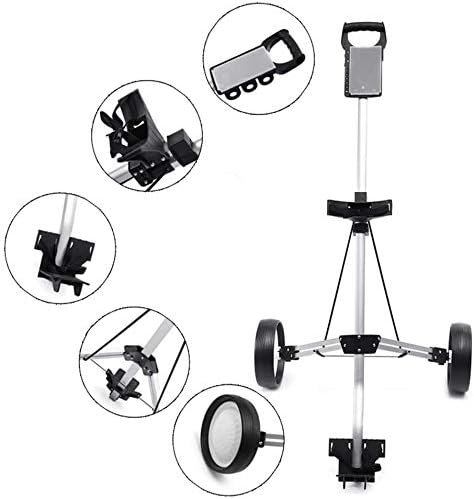 41qcXDnElpL._AC_.jpg Golf Push Cart 2 Wheel Trolley Folding Pull Push Golf Cart for Golf Lovers One Second to Open and Close Folding Cart - Image 1