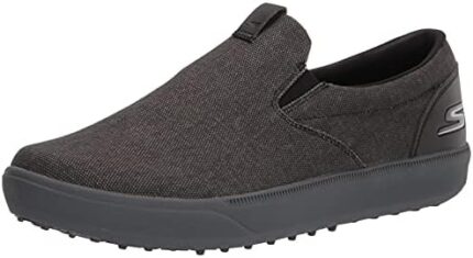 Skechers Men's Drive 4 Course Relaxed Fit Canvas Slip on Golf Shoe