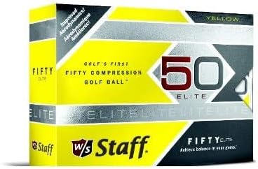 Wilson Staff Fifty Elite Golf Balls, Yellow, Pack of 12