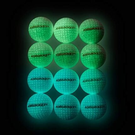 Rukket Sports Tru-Spin Foam Practice Golf Balls | High-Density Foam Limited Flight Golf Practice Balls | Choose Classic White or Glow-in-The-Dark and 12-Pack or 24-Pack