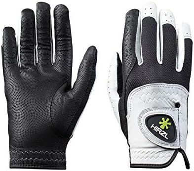 HIRZL Trust Control 2.0 Ladies Golf Gloves – All Weather Womens Golf Glove (White/Black) | Kangaroo Leather Palm | Cabretta Leather Backhand | Trusted by Pros | Sweat Free, Ultimate Grip, Stretch Fit
