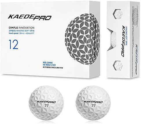 41t1E0uyndL._AC_.jpg KAEDE PRO Golf Ball 3-Piece White Colored Golf Balls (One Dozen) for Men Women - Image 1