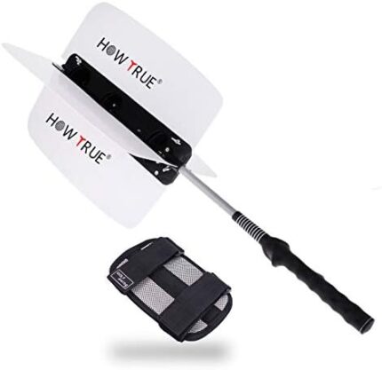 HOW TRUE Golf Power Resistance Trainer, Swing Warm-up Fan, Pinwheel Speed Training Grip Aids with Elbow Correction