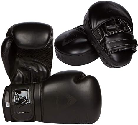 41uBhML2DaL._AC_.jpg Athllete Boxing Training Set, Boxing Gloves and Punching Mitts Set. Suitable for Boxing Kickboxing Mixed Martial Arts Maui Thai MMA Heavy Bag Sparring Fighting Training - Image 1