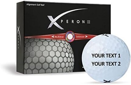 XPERON GOLF Balls Dual Alignment 6 Types with Personalized Option (One Dozen)