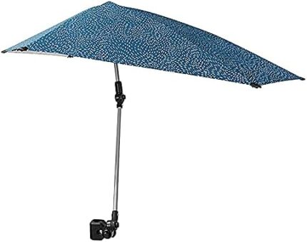 Tantisy Sport Adjustable Beach Umbrella Extra Large Oversize Open Golf Umbrella UPF 50+ Umbrella with Universal Clamp