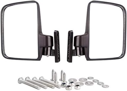 Weitron Universal Folding Golf Cart Side View Mirrors for EZGO, Club Car, Yamaha