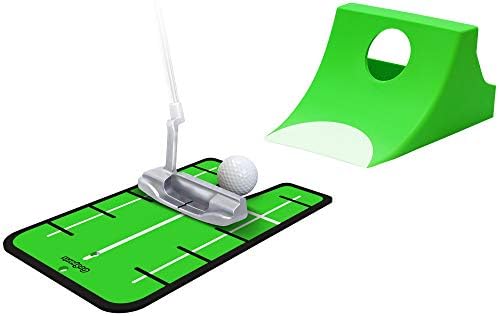 41wM1koyphL._AC_.jpg Puttster Golf Putting Training System by GoSports - Perfect Your Short Putts with Ramp Return System, Use Indoors or Outdoors - Image 1