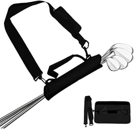 Lightweight Golf Club Bags for Men Women Kids Mini with Accessories Pouch Driving Range Course Clubs Carrier Sunday Bag Carry Case Black Blue Purple