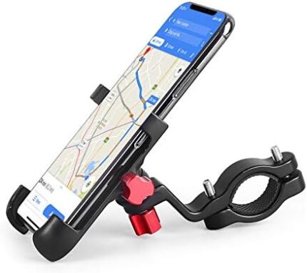 homeasy Universal Bike Phone Mount, Bicycle Holder Handlebar Cellphone Adjustable, Fits iPhone Xs|XS Max, XR, X, 8 | 8 Plus, Galaxy S9, Holds Phones from 3.5-7" Wide, Fall Prevention