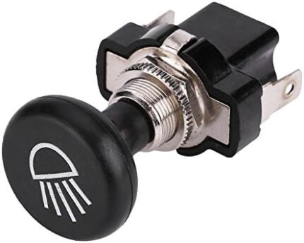 Keenso Headlight Switch, Universal 12V Golf Cart Car LED Light Push Pull Switch Button for Club Golf Yamaha EZGO
