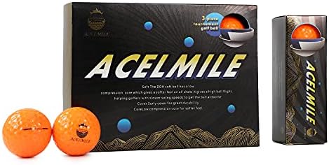 41z3WJHhkhS._AC_.jpg Acelmile Super Soft Feel Golf Balls, Standard 3-Layer High Ball Flight Stability Maximum Control, for Professional Golf Competition (One Dozen) - Image 1
