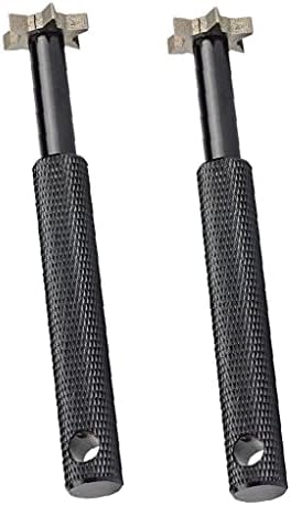 Eaarliyam Groove Sharpener Portable Handheld Metal 6 Heads Golf Club Cleaning Tool Black 2PCS