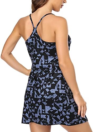 KORALHY Women's Tennis Golf Dress with Shorts Pocket Quick Dry Workout Sports Dresses