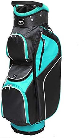 Majek Ladies Teal Black Golf Bag 9 inch 14-Way Friendly Separator Top
