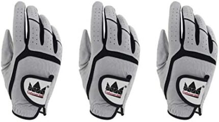 Craftsman Golf 3-Pack White or Gray Golf Gloves for Men Worn on Right Hand