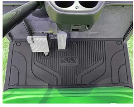 10L0L Golf Cart Protective Silicone Floor Mat Fits Yamaha G29, Yamaha Drive, Drive 2, One-Piece Design Clean Golf Cart Non-Slip Liner Mat 8 mm no Odor - Black