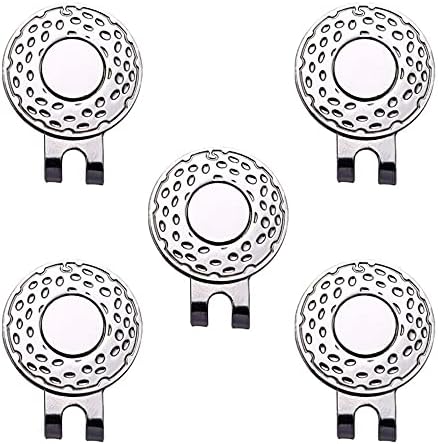 51-MeciV7AS._AC_.jpg GHHJX Magnetic Golf Cap Clip Golf Ball Aiming Marker Professional Golf Training Aids Accessories,5 Pieces - Image 1