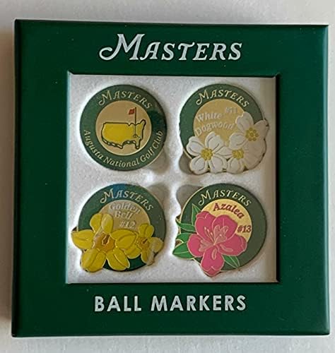 51-oGPlZ9eS._AC_.jpg Masters golf ball markers floral 4 pack augusta national markers 2021 masters pga new - Image 1