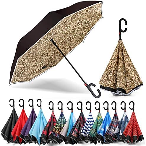 5115BTaNEtL._AC_.jpg Siepasa Auto Open Reverse Umbrella, Umbrella Windproof, Inverted Umbrella, Umbrellas for Women with UV Protection, Upside Down Umbrella with Safe Reflective Stripe - Image 1