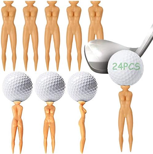 5117GBd2ZEL._AC_.jpg GLAMROOT Golf Tees for Man, Novelty Model-Lady Tees, Plastic Pin-up Golf Tees, Golf Training Accessories, 24PCS - ''ONE ON Green'' - Image 1