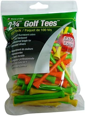 JEF World of Golf Tee (Pack of 100), 2 3/4-Inch, Fluorescent