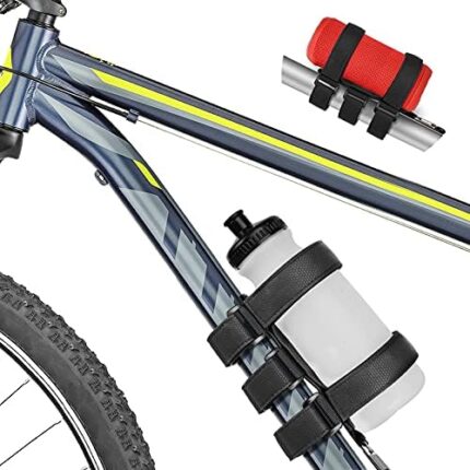 TOOVREN Bike Water Bottle Holder No Screws, Bluetooth Speaker Mount, Adjustable Velcro Strap for Holds Kids Drink Bottle, Wireless Soundbar Compatible with Mountain Bicycle, Scooter, Boat, Golf Cart