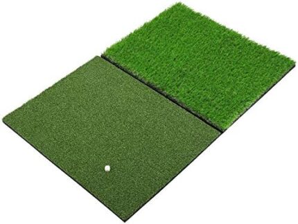 SkyLife Dual-Turf Golf Hitting Grass Mat XL 24''x37'', Portable Training Fairway Rough Turf, Driving Chipping Golf Equipment, Home Backyard Garage Outdoor Practice (XL 24''x37'')