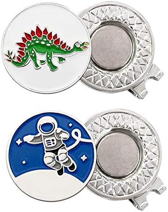 Myartte Golf Ball Marker Hat Clip Value 2 Pack Set Nice Golf Gift for Golfer