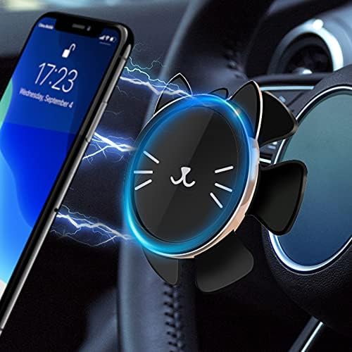 517zPIaEE7S._AC_.jpg CHLIVE Steering Wheel Magnet Phone Mount Holder,Gravity Sensing Automatic Balancing,Applicable to All Models of Mobile Phones (Golden) - Image 1