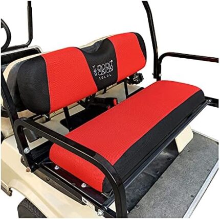 9.99WORLD MALL Golf Cart Rear Seat Cover Set Fit for Club Car EZGO Yamaha, Warm Bench Seat Covers, Breathable Washable Polyester Mesh Cloth-X-Small