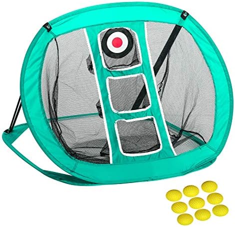 519HAgnauEL._AC_.jpg Pop Up Golf Chipping Net - LANTOOZI Golf Practice Net Hitting Training Aids Pop Up Pitching Nets with Foam Balls Accessories and Carry Bag for Indoor Outdoor - Image 1