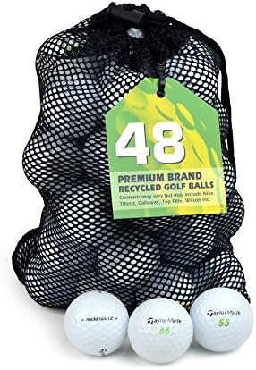 Second Chance Taylor Made Rocket Grade A Premium Lake Golf Balls (Pack of 48) - White