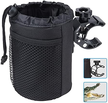 519wySRcdVS._AC_.jpg Techjayse Large Cup Holder, Oxford Fabric Drink Cup Can Holder with Drain and Alligator Clip for Motorcycle, ATV, Bike, Scooter, Wheelchair, Walker, Golf Cart, Upgrade Size - Image 1