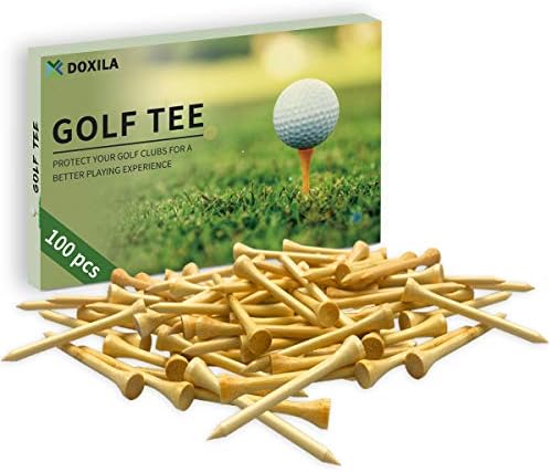 51BDMn0AhyL._AC_.jpg DOXILA Golf Tees, Wood Golf Tees,Golf Tees 2 3/4 inch for Men (100 Pack) Reduce Friction Gift for Men - Image 1