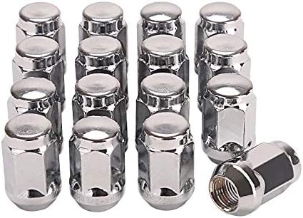 10L0L Chrome Wheel Lug Nut Kit for EZGO & Club Car Golf Cart, 1/2-20 Size 16 Pack