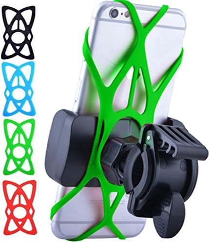 JoshNAh Bike Phone Mount , Universal Cell Phone Holder for Bicycle Handlebars , fits Iphone X , 8 , 7 , 7s , 6 , 6s plus , Galaxy s7 edge , 8 , s9 , s6 for Motorcycle & Bike Accessories