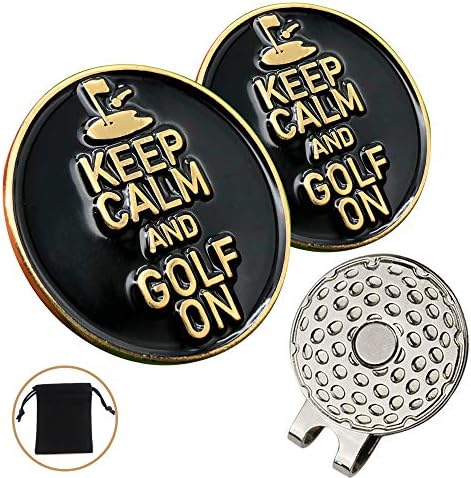 51HYhD0Nd2L._AC_.jpg kaveno Golf Ball Marker with Golf Hat Clip, Great Gift for Any Occasion PremiumCollection - Image 1