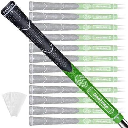 Geoleap ACE-T Golf Grips Set of 13(Free 13 Tapes Included)-Multi Compound Golf Club Grips,Thumb Pattern,Standard Size,7 Colors Optional.