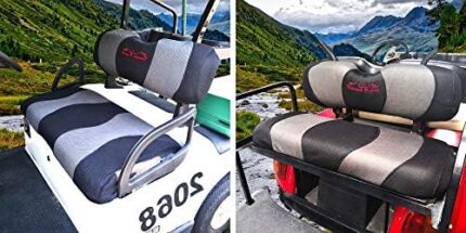 YouLeGo - Golf Cart Front/Back Seat Cover Sets Fit to Club Car, EZGO, Yamaha and Rear Flip Seats.Breathable Washable Polyester Mesh Cloth. Renew Your Golf Cart.