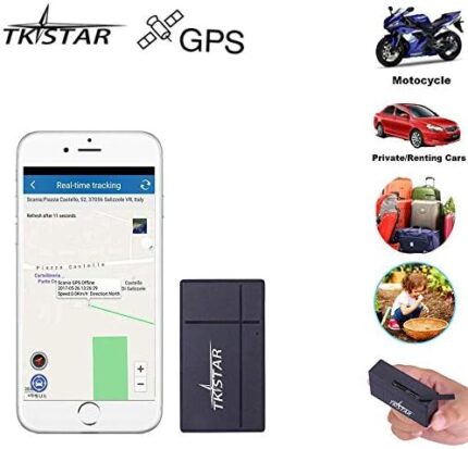 Portable Small GPS Tracker,60 Day Long Time Standby Real Time Vehicle Tracking Device Car Anti-Thft GPS Locator Free App for Kids Motorcycle Luggage TK903B