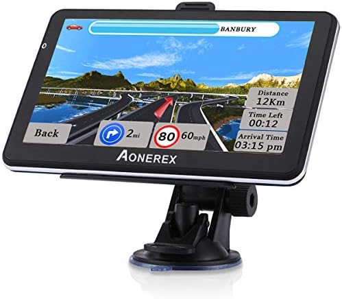 51Iadp1LjAL._AC_.jpg GPS Navigation for Car Truck 7 Inch Touch Screen Voice Navigation Vehicle GPS for Car HGV, Speeding Warning, 2021 Maps, Free Lifetime Maps Update of USA Canada Mexico - Image 1